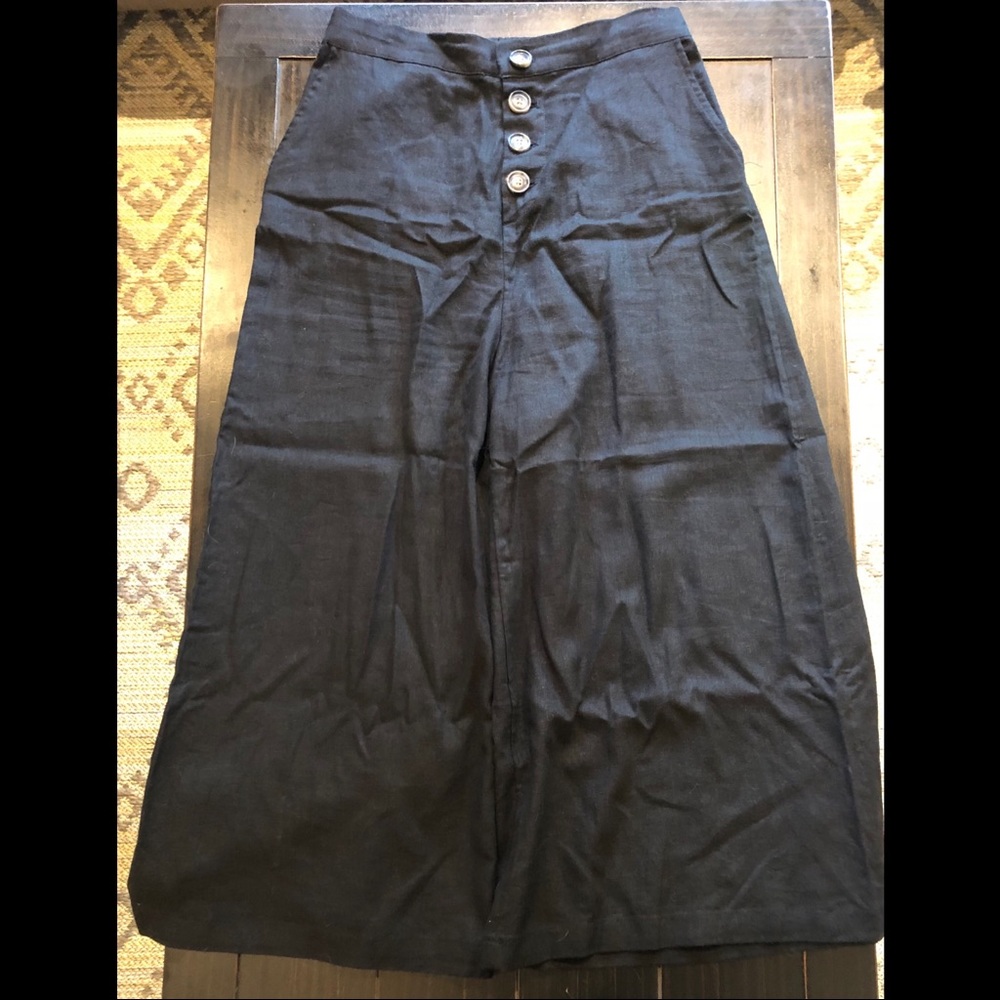 Who What Wear Black Linen Pants